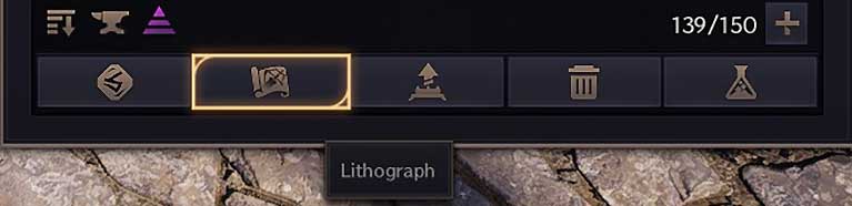 Lithograph Extraction Menu - Throne and Liberty Italian Guide
